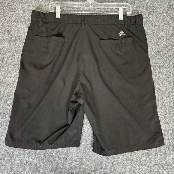 Adidas Short Mens 38 Black Golf Chino Flat Front Performance Stretch Lightweight - Picture 4 of 9